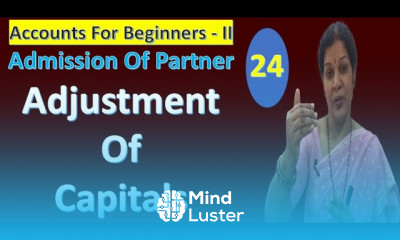 24 Admission Of Partner Adjustment Of Capitals