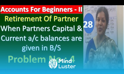 28 Retirement Of Partner Partners Capital Current amount balances are given in the B S