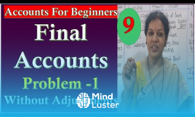 31 Final Accounts Problem 1 Without Adjustments