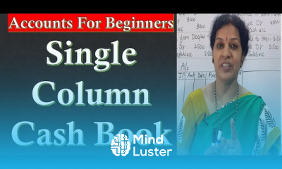 12 Single Column Cash Book Problem No 1