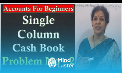 13 Single Column Cash Book Problem Number 2