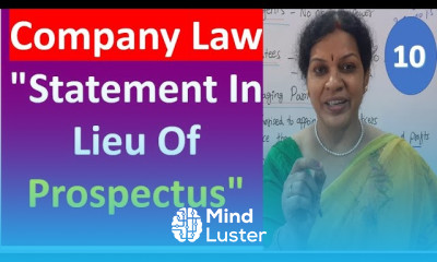 10 Statement In Lieu Of Prospectus Company Law