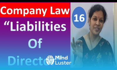 16 Liabilities Of Director Company Law