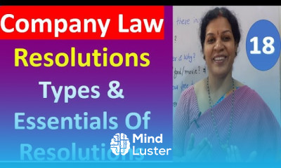 18 Resolution Essentials of Resolutions From Company Law Subject