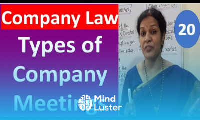 20 Types of Company Meetings Company Law Subject