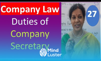 27 Duties of Company Secretary Company Law Subject