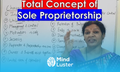 Total Concept of Sole Proprietorship Concept in BOM Subject