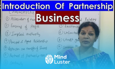 Introduction of Partnership Business in BOM Subject