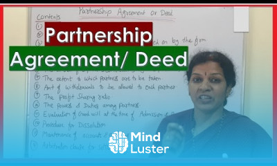 Partnership Agreement Deed in BOM Subject