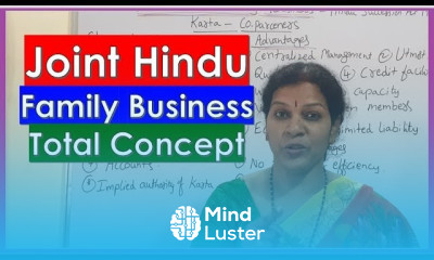 Joint Hindu Family Business Total Concept in BOM Subject