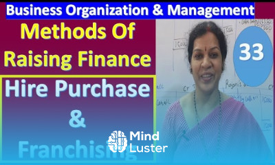 33 Methods Of Raising Finance Hire Purchase Franchising From Business Organization