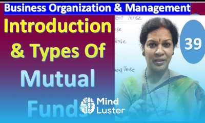 39 Introduction Types Of Mutual Funds from Business Organization Management Subject
