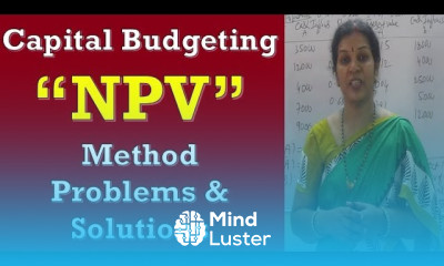Capital Budgeting Net Present Value NPV Problems Solutions