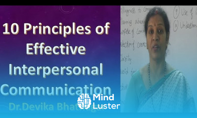 10 Principles for Effective Inter personal skills BCRW Subject