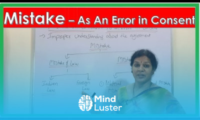 Mistake As An Error in Consent In Law Subject By Dr Devika Bhatnagar