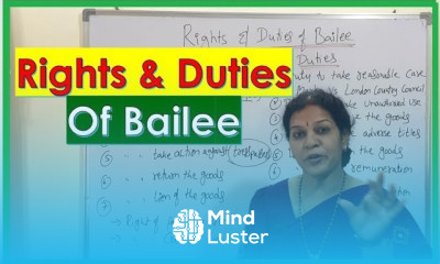 Rights Duties of Bailee In Law Subject By Dr Devika Bhatnagar