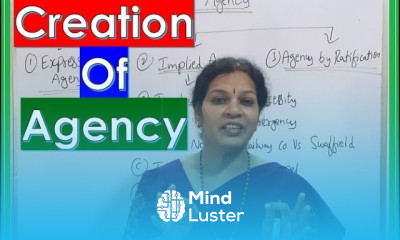 Creation of Agency Contacts A Very Important Topic in Law Subject By Dr Devika Bhatnagar