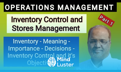 Operations Management I Inventory Control and Stores Management I Meaning of Inventory Control I