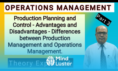 Operations Management I Production Planning and Control I Advantages and Disadvantages of PPC I