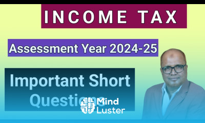 Income Tax II AY 2024 25 II Important Short Questions and Answers II Hasham Ali Khan II