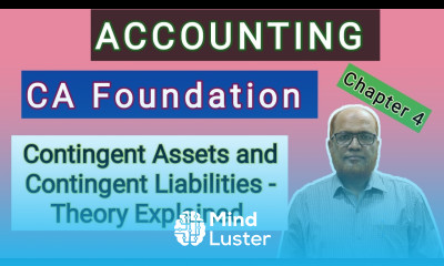 Accounting I CA Foundation I Contingent Assets and Contingent Liabilities I Theory I Hasham Ali Khan