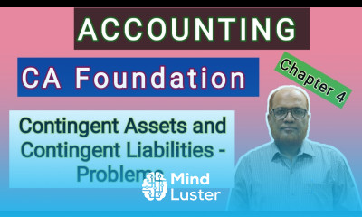 Accounting I CA Foundation U Contingent Assets and Contingent Liabilities I Problems I Hasham Ali