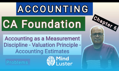 Accounting I CA Foundation I Accounting as a Measurement Discipline I Problems I Hasham Ali Khan I