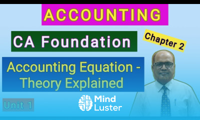 Accounting I CA Foundation I Accounting Process I Accounting Equation I Theory Explained I Hasham I