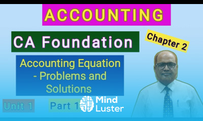 Accounting II CA Foundation II Problems on Accounting Equation II Part 1 II Hasham Ali Khan II