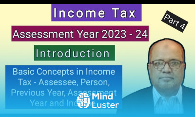 Income Tax I Assessment Year 2023 24 I Basic Concepts of Income Tax I Part 4 Hasham Ali Khan I
