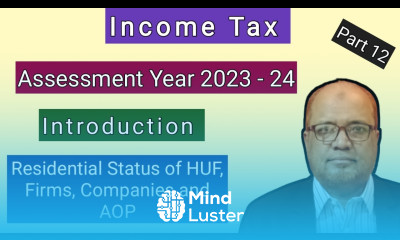 Income Tax I Assessment Year 2023 24 I Residential Status of HUF I Theory I Hasham Ali Khan I