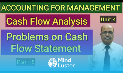 Accounting for Management I Cash Flow Statement I Problems and Solutions I Part 5 I Hasham Ali Khan