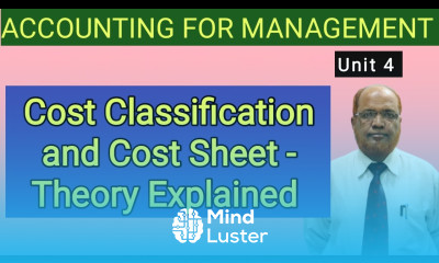 Accounting for Management I Cost Classification and Cost Sheet I Theory Explained I Hasham Ali Khan