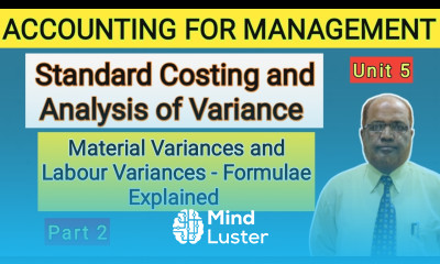 Accounting for Management I Material Variances and Labour Variances Formulae I Hasham Ali Khan I