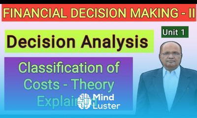 Financial Decision Making II I Decision Analysis I Theory I Unit 1 I Part 3 I Hasham Ali Khan I
