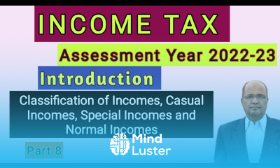 Income Tax I AY 2022 23 I Introduction I Part 8 I Classification of Incomes I Hasham Ali Khan I