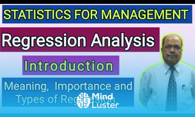Statistics for Management I Regression Analysis I Introduction I Theory Explained I Khans Commerce