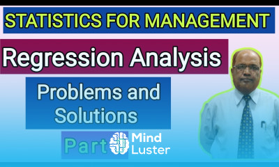 Statistics for Management I Regression Analysis I Problems and Solutions I Part 3 I Khans Commerce