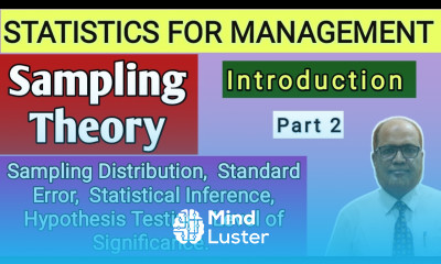 Statistics for Management II Sampling Theory II Introduction II Theory Explained II Part 2 II Khans