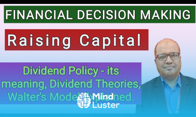 Financial Decision Making I Raising Capital I Dividend Policies I Theory Explained I Hasham Ali Khan
