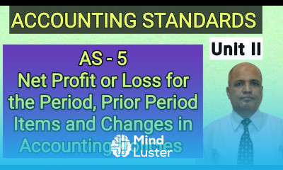 Accounting Standards I AS 5 I Net Profit or Loss for the Period Prior Period Items and Changes