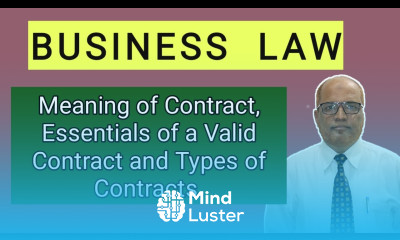 Business Law II Meaning and Essentials of Valid Contract II Types of Contracts II Khans Commerce