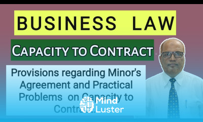 Business Law II Capacity to Contract II Provisions regarding Minors Agreement II Problems II Khans