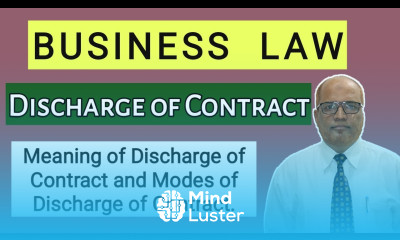 Business Law I Discharge of Contract I Modes of Discharge of Contract I Khans Commerce Tutorial I