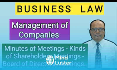 Business Law I Minutes I Types of Shareholders Meetings I BOD Meetings I Khans Commerce Tutorial I
