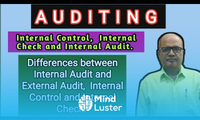 Auditing I Differences between Internal and External Audit I Internal Control and Internal Check I
