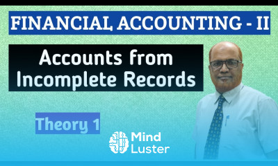 Financial Accounting II I Accounts from Incomplete Records I Introduction I Khans Commerce Tutorial
