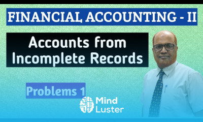 Financial Accounting II I Accounts from Incomplete Records I Problems 1 I Khans Commerce Tutorial I