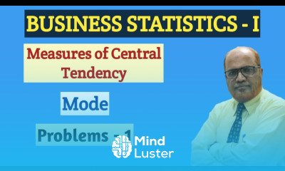 Business Statistics I Mode I Problems I Part 1 I Measures of Central Tendency I Khans Commerce Tutor