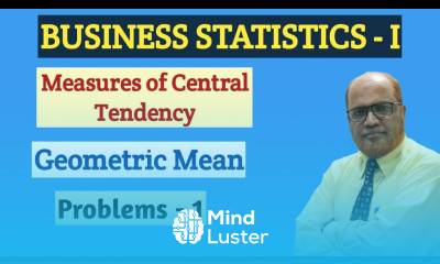 Business Statistics I Geometric Mean I Problems I Part 1 I Measures of Central Tendency I Khan sir